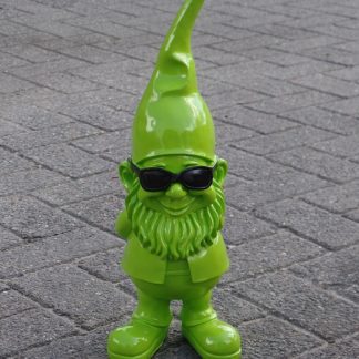 Tuinkabouter met zonnebril groen