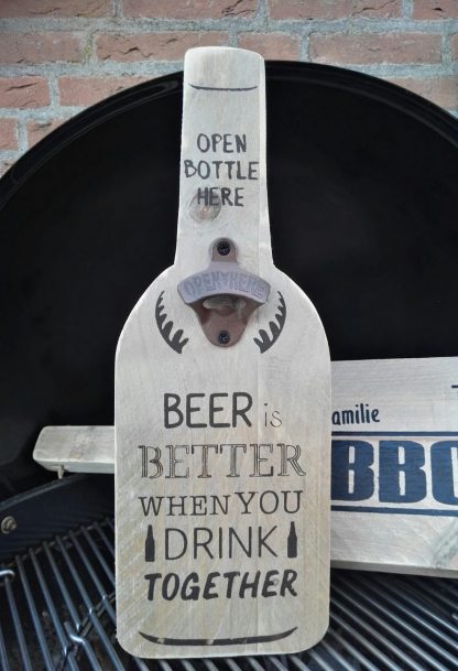 Bier tekst op steigerhout - Afbeelding 3