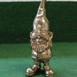 Tuinkabouter goud met gouden zonnebril