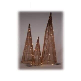 Piramide draad set 3 stuks rose goud
