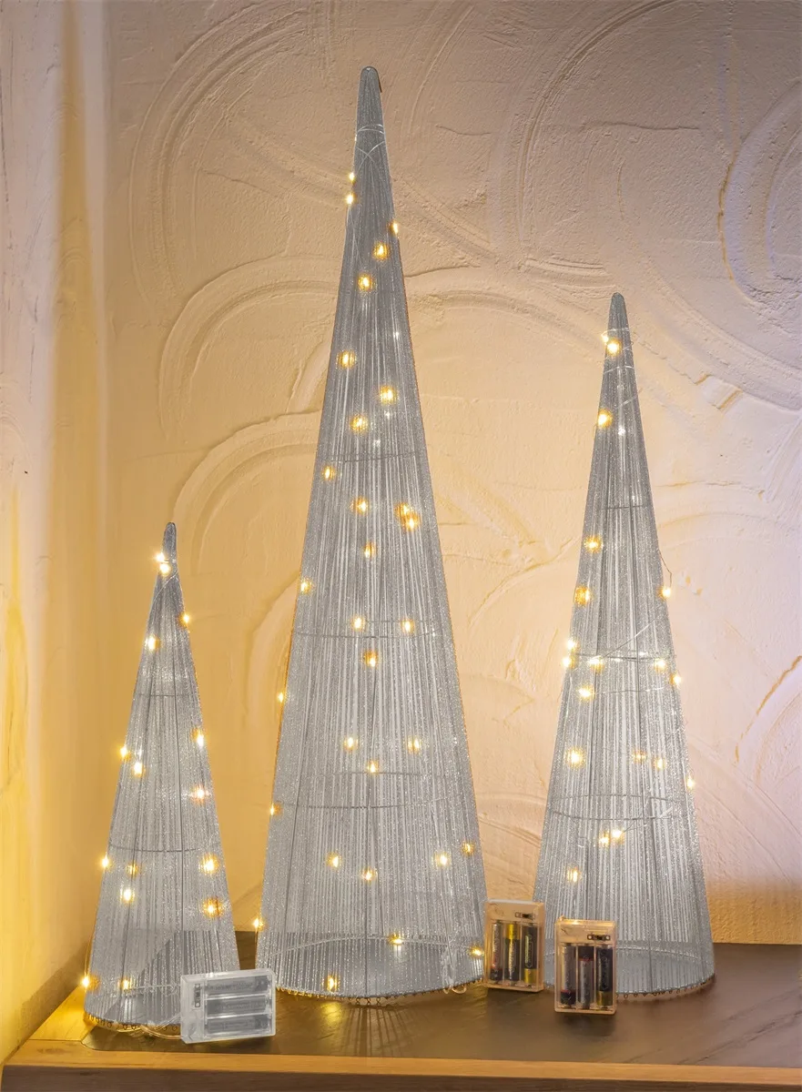 Zilver Piramide Set 3 kegels - Afbeelding 2