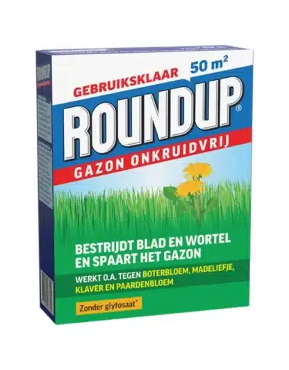 roundup gazon onrkuidvrij tegen boterbloem, madeliefje, klaver en paardenbloem