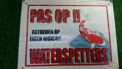 Bordje Pas op Waterspetters 3