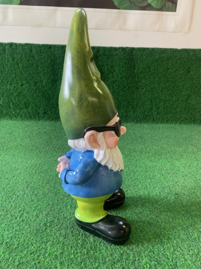 Tuinkabouter met zonnebril Groen en Blauw - Afbeelding 3