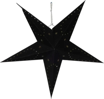 Kerstster verlicht 60cm zwart - Afbeelding 3