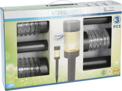 Solarlamp RVS Glas Antraciet