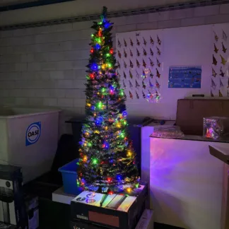 Kunstkerstboom multicolor 150cm 1 minuut