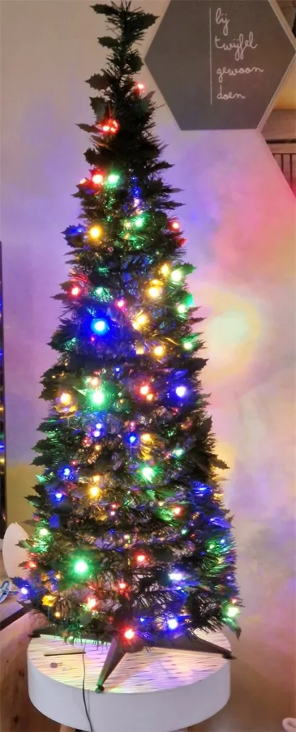 Groene kerstboom multicolor 150cm