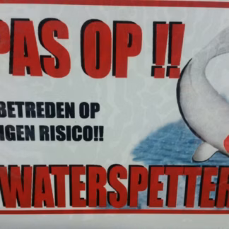 Bordje Pas op Waterspetters 4