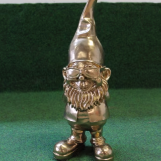 Tuinkabouter goud met gouden zonnebril