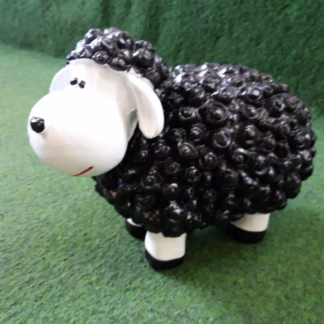 Mini lam met wol Zwart