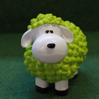 Mini lam met wol groen