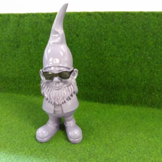 Tuinkabouter paars met zwarte zonnebril