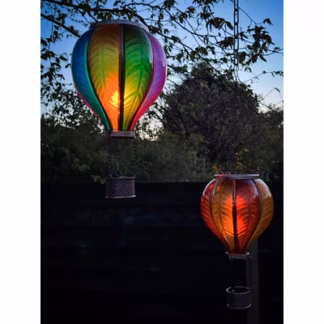Luchtballon solar 20 led met vlameffect hangend